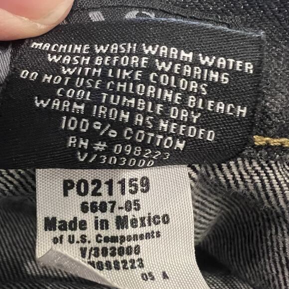 VINTAGE Anchor Blue Men Jeans 36x32 Black Wide Leg Baggy Skater Y2K - Picture 8 of 8